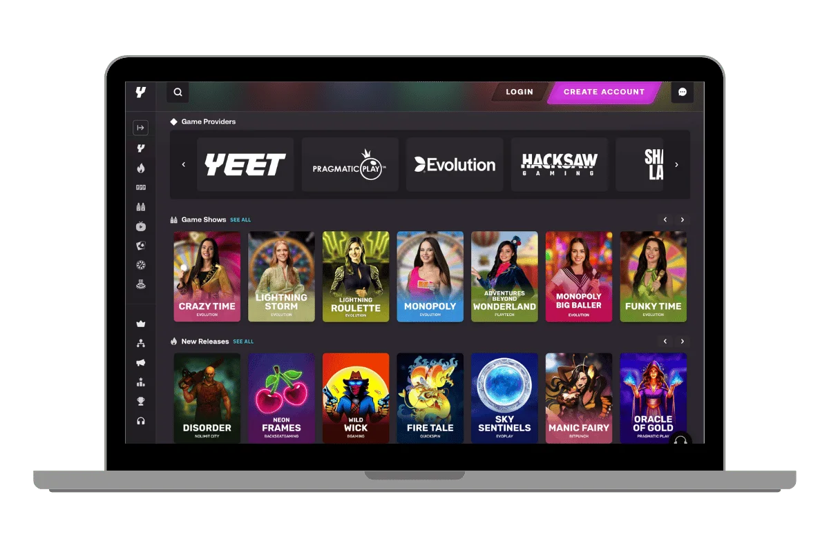 Yeet Casino Bonussen